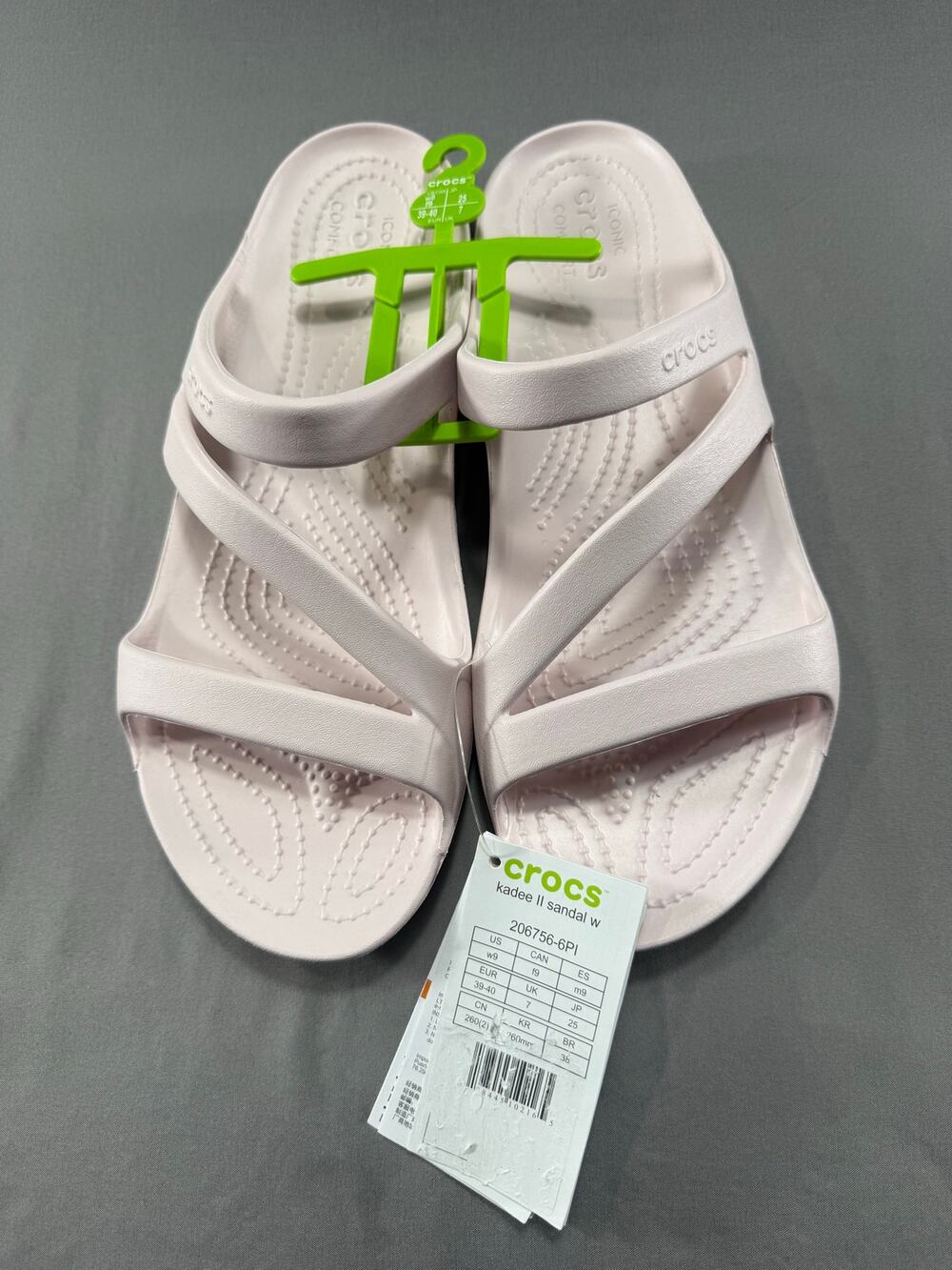 Crocs Kadee II Women’s Sandals W9 Light Pink Blush Comfort Slip-On New With Tags